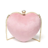 Chic Heart-Shaped Crossbody Handbag - Multi-Color Options